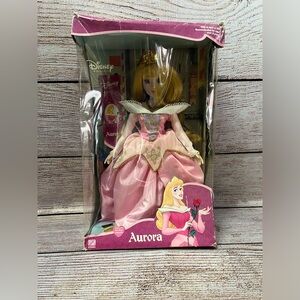 Vtg New Disney Princess Aurora Sleeping Beauty 16" Porcelain Doll 2002 Brass Key